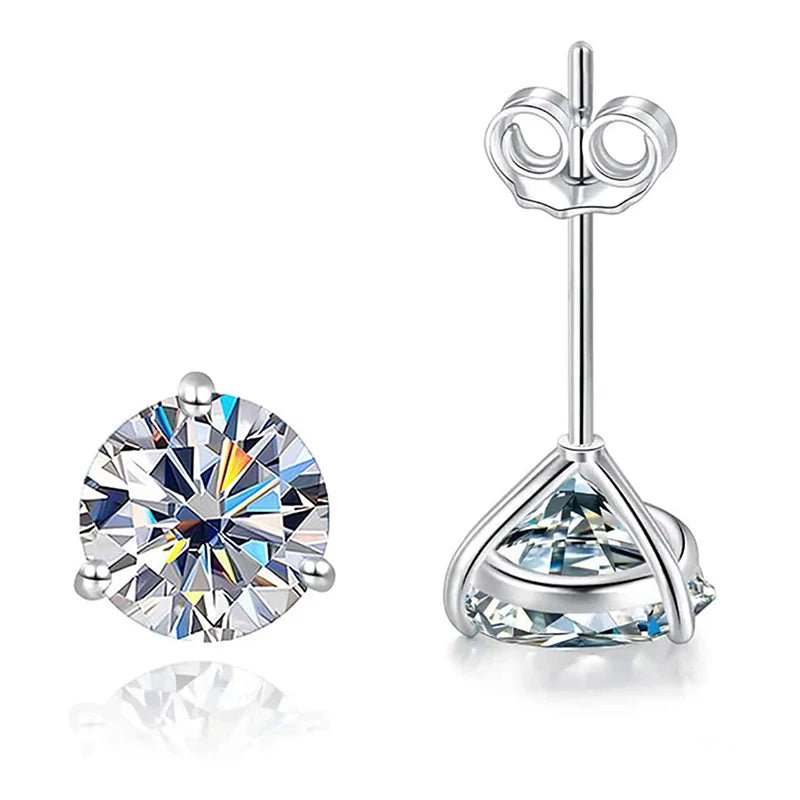 JoyceJelly 925 Sterling Silver Moissanite Diamond Jewelry 0.5CT/1CT Moissanite Earrings For Women Daily Classical Simple Design - Tara's Tiny Treasures