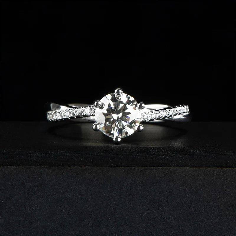 JoyceJelly 925 Sterling Silver Ring 1CT D Color VVS 3EX 8H8A Moissanite Diamond Jewelry Luxury Wedding Rings For Women Gift - Tara's Tiny Treasures