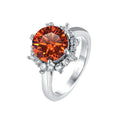 JoyceJelly Luxury 3 Carat Moissanite Diamond Jewelry S925 Sterling Silver Wedding Ring For Women Flower Shaped Design Size5-9 - Tara's Tiny Treasures