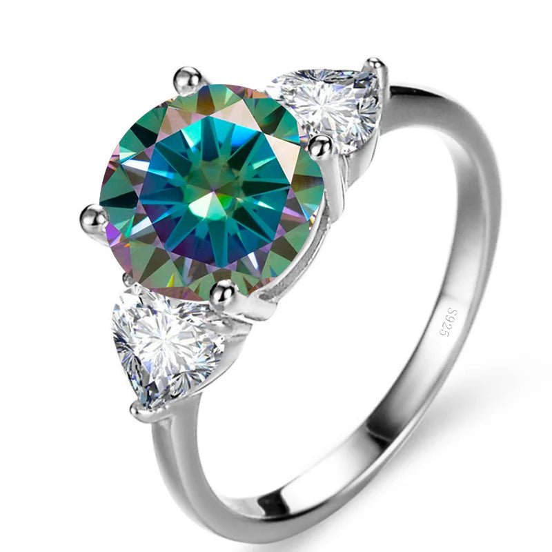 JoyceJelly Luxury Wedding Sterling 925 Silver Ring 3 Carat D-COLOR Moissanite Diamond Jewelry For Women Classic Four Claw Design - Tara's Tiny Treasures