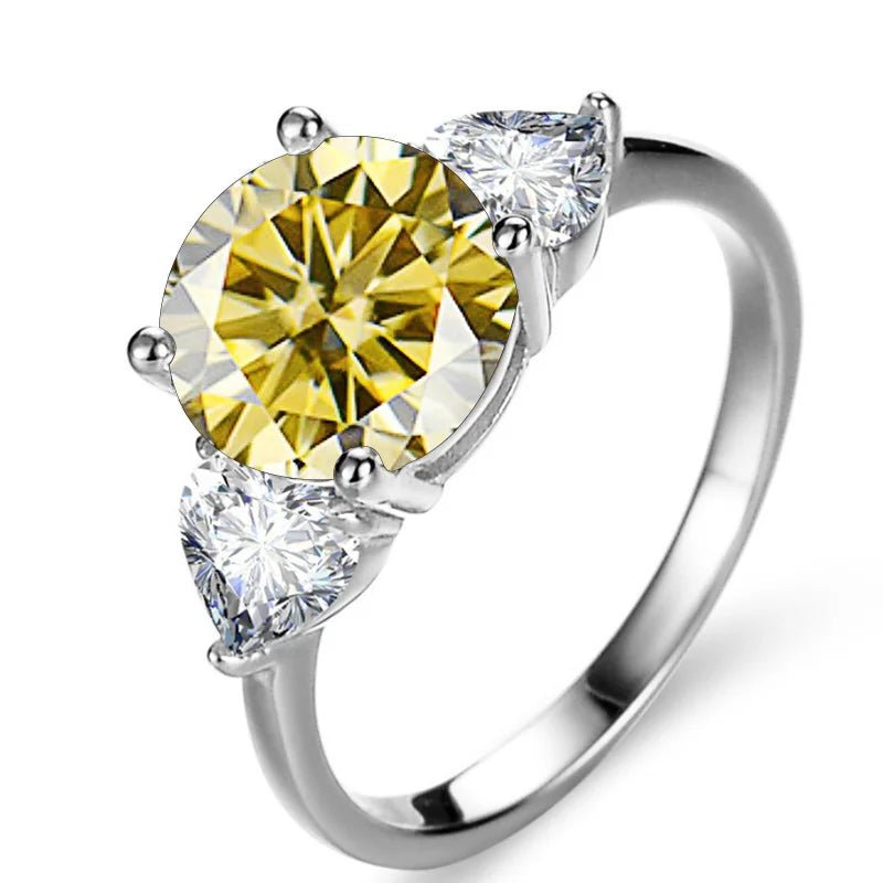 JoyceJelly Luxury Wedding Sterling 925 Silver Ring 3 Carat D-COLOR Moissanite Diamond Jewelry For Women Classic Four Claw Design - Tara's Tiny Treasures