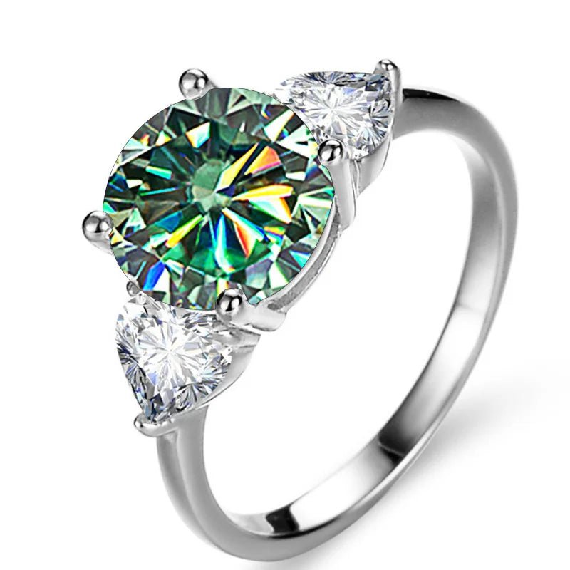 JoyceJelly Luxury Wedding Sterling 925 Silver Ring 3 Carat D-COLOR Moissanite Diamond Jewelry For Women Classic Four Claw Design - Tara's Tiny Treasures