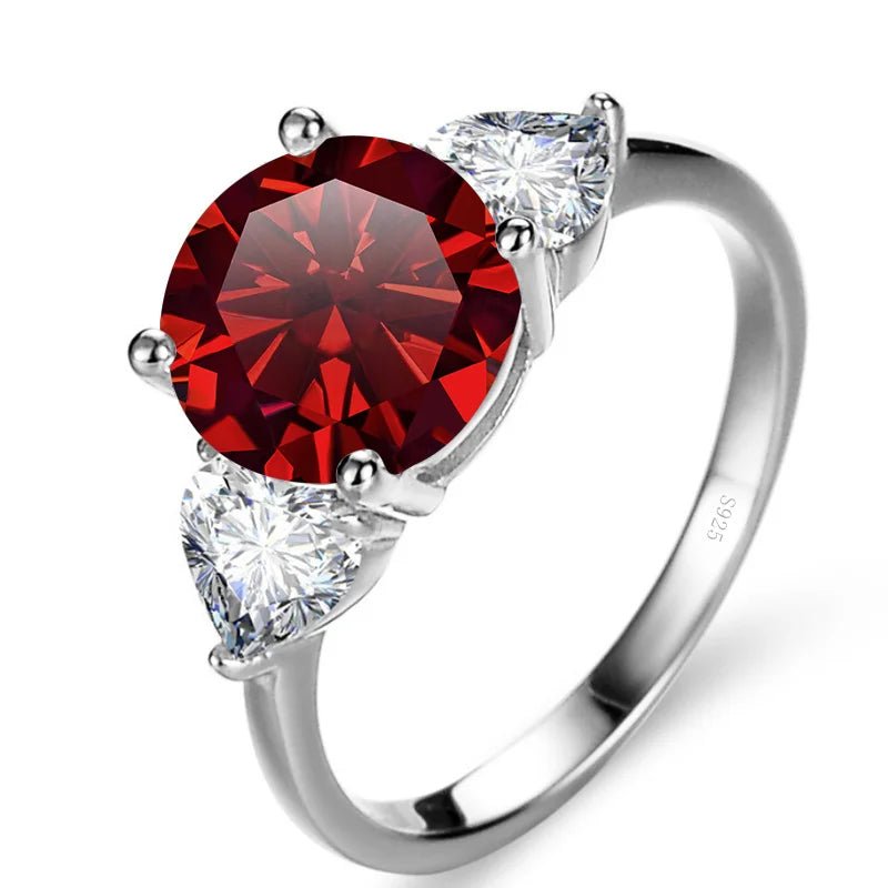 JoyceJelly Luxury Wedding Sterling 925 Silver Ring 3 Carat D-COLOR Moissanite Diamond Jewelry For Women Classic Four Claw Design - Tara's Tiny Treasures