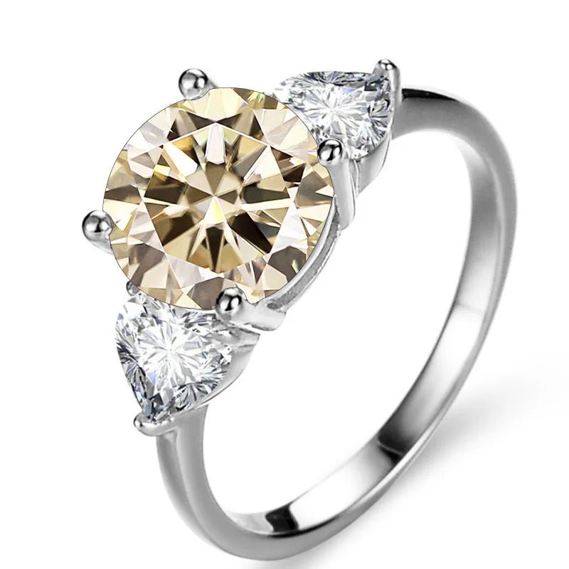 JoyceJelly Luxury Wedding Sterling 925 Silver Ring 3 Carat D-COLOR Moissanite Diamond Jewelry For Women Classic Four Claw Design - Tara's Tiny Treasures