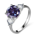 JoyceJelly Luxury Wedding Sterling 925 Silver Ring 3 Carat D-COLOR Moissanite Diamond Jewelry For Women Classic Four Claw Design - Tara's Tiny Treasures