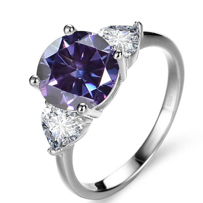 JoyceJelly Luxury Wedding Sterling 925 Silver Ring 3 Carat D-COLOR Moissanite Diamond Jewelry For Women Classic Four Claw Design - Tara's Tiny Treasures