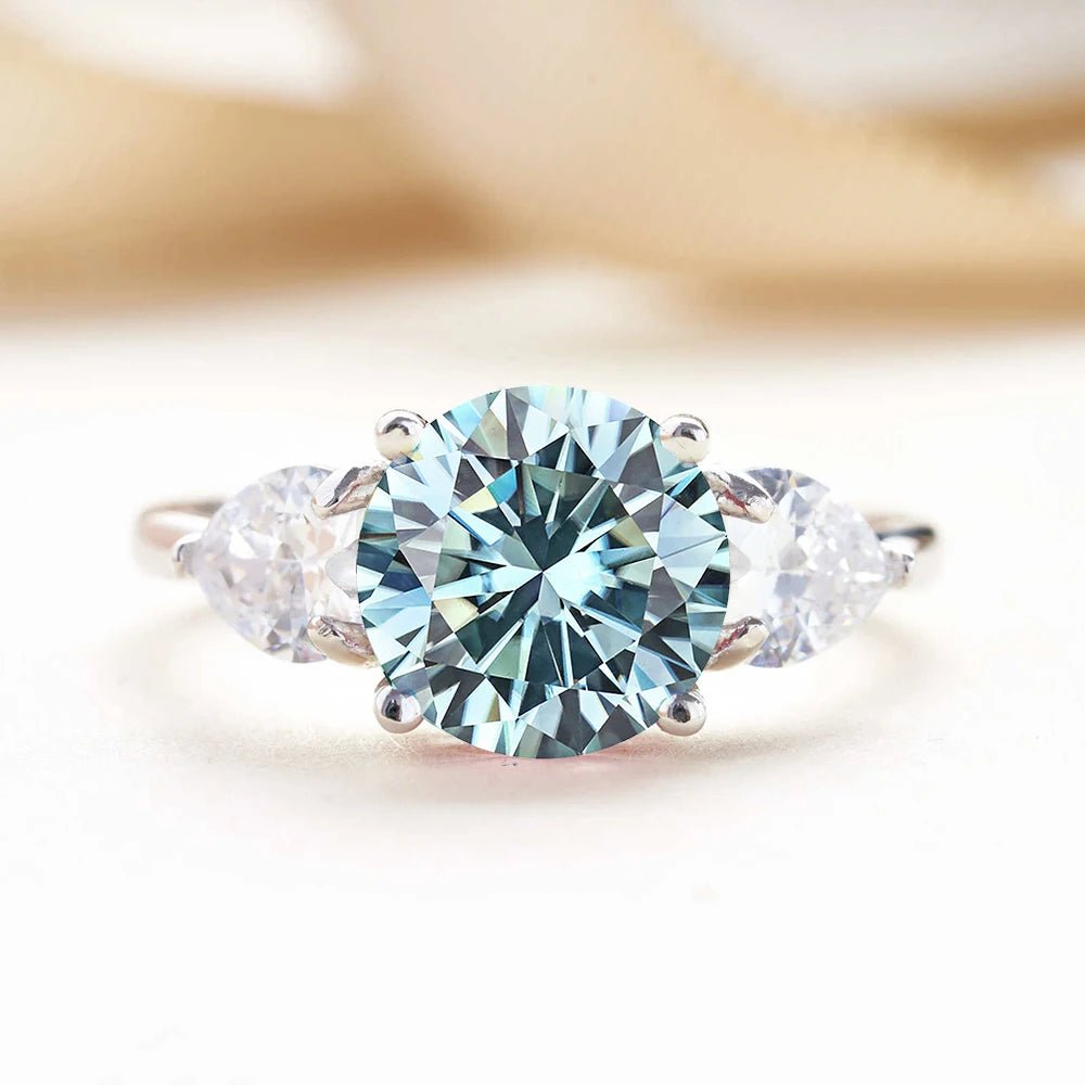 JoyceJelly Luxury Wedding Sterling 925 Silver Ring 3 Carat D-COLOR Moissanite Diamond Jewelry For Women Classic Four Claw Design - Tara's Tiny Treasures
