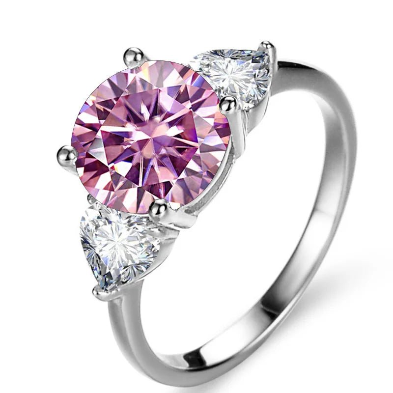 JoyceJelly Luxury Wedding Sterling 925 Silver Ring 3 Carat D-COLOR Moissanite Diamond Jewelry For Women Classic Four Claw Design - Tara's Tiny Treasures