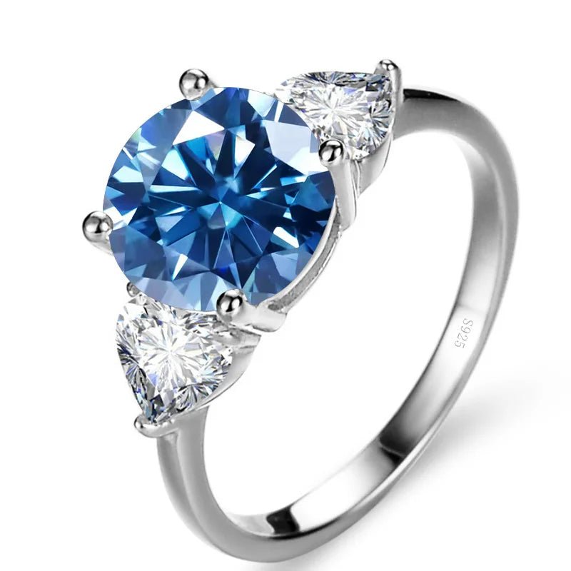 JoyceJelly Luxury Wedding Sterling 925 Silver Ring 3 Carat D-COLOR Moissanite Diamond Jewelry For Women Classic Four Claw Design - Tara's Tiny Treasures