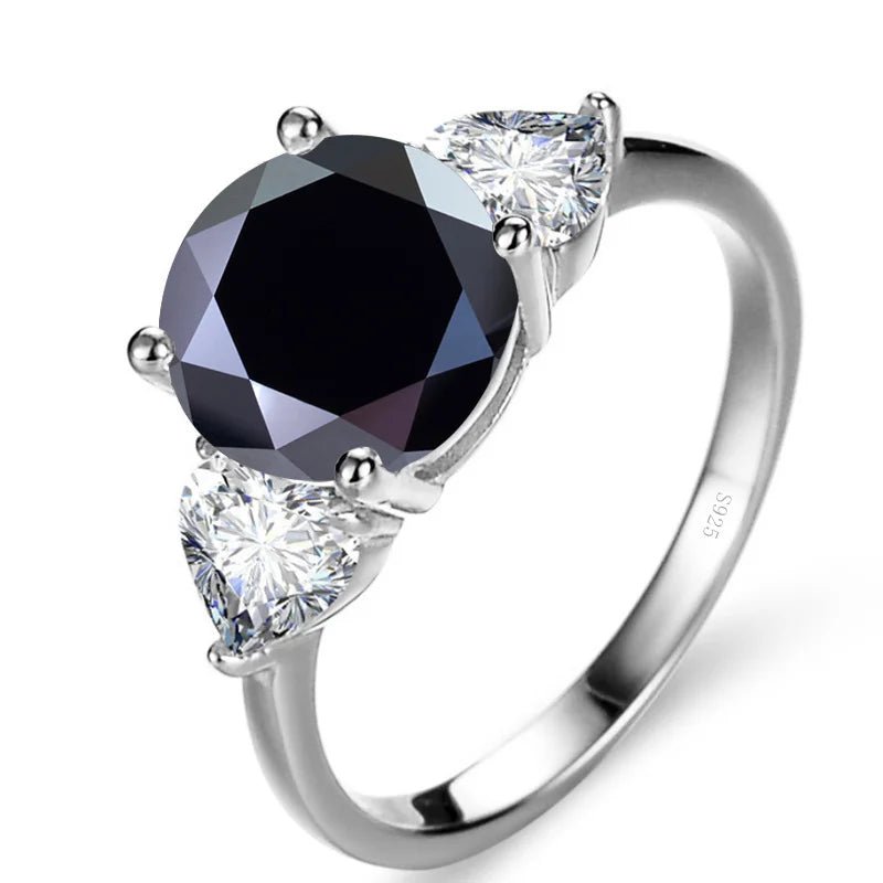 JoyceJelly Luxury Wedding Sterling 925 Silver Ring 3 Carat D-COLOR Moissanite Diamond Jewelry For Women Classic Four Claw Design - Tara's Tiny Treasures