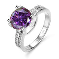 JoyceJelly S925 Sterling Silver Ring 9mm 3CT Moissanite Diamond Jewelry Female Luxury Wedding Bands Bridal Sets Cocktail Ring - Tara's Tiny Treasures
