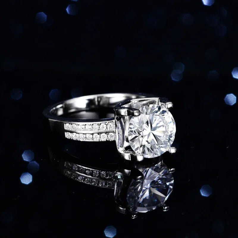 JoyceJelly S925 Sterling Silver Ring 9mm 3CT Moissanite Diamond Jewelry Female Luxury Wedding Bands Bridal Sets Cocktail Ring - Tara's Tiny Treasures