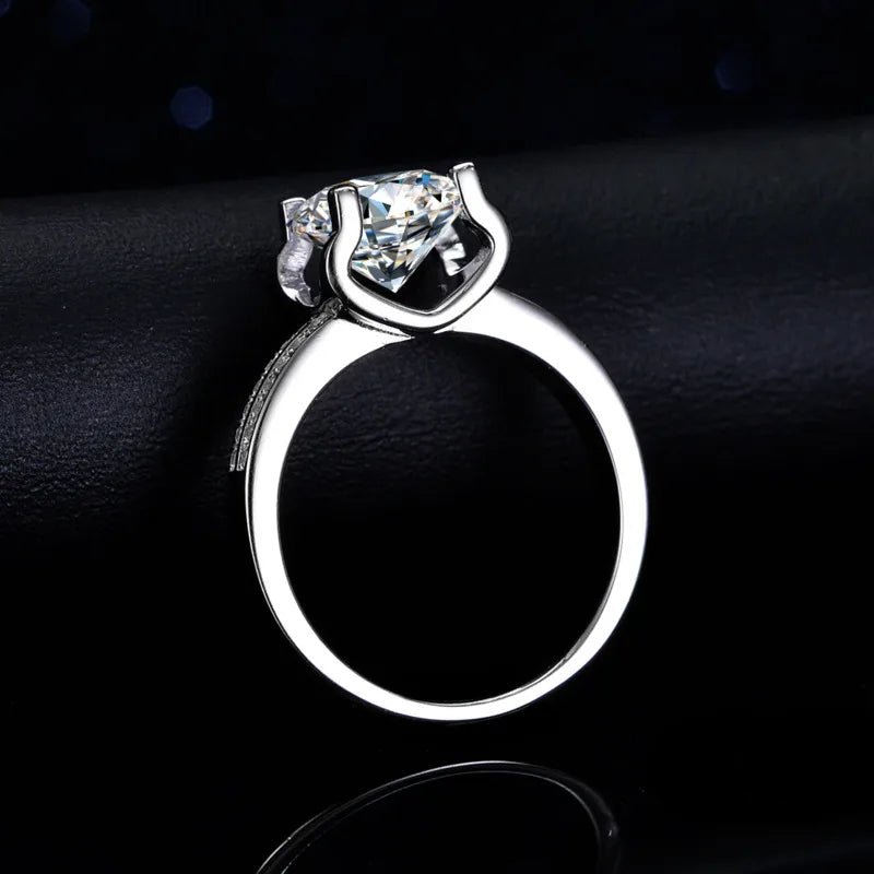 JoyceJelly S925 Sterling Silver Ring 9mm 3CT Moissanite Diamond Jewelry Female Luxury Wedding Bands Bridal Sets Cocktail Ring - Tara's Tiny Treasures