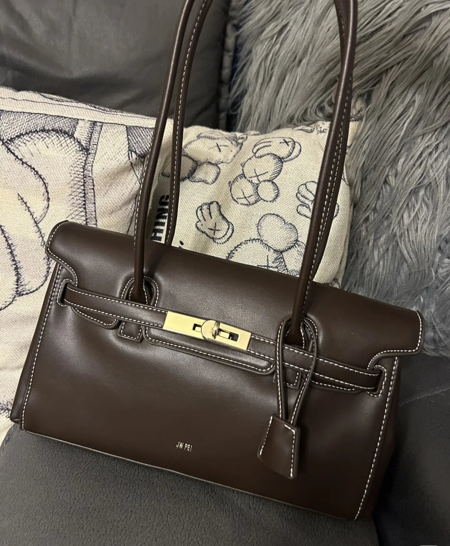 JW PEI Briefcase Women's 2025 New Yara Handheld Single Shoulder Underarm Bag with Niche Design and Cross Border Stick Bag - Tara's Tiny Treasures