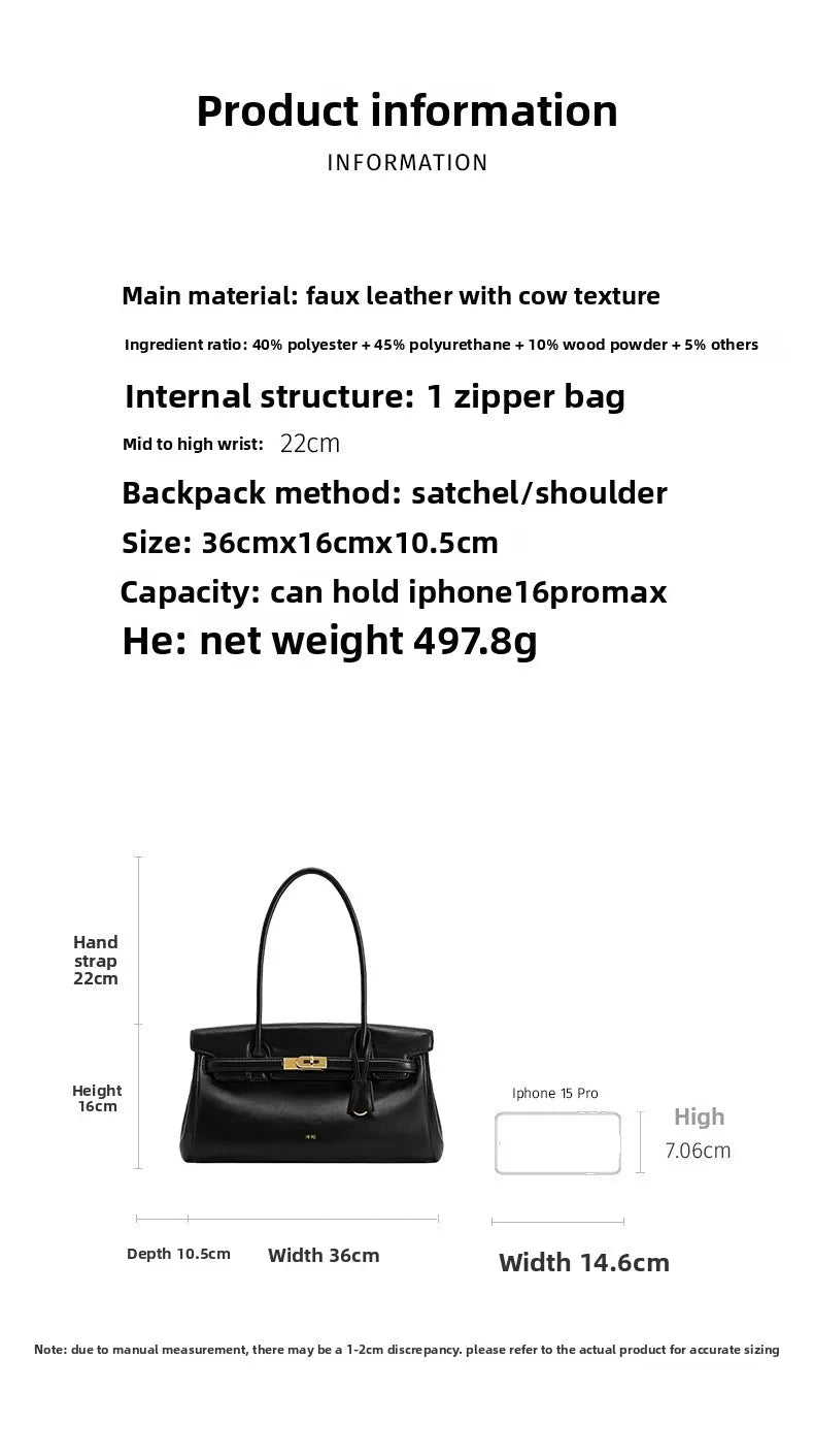 JW PEI Briefcase Women's 2025 New Yara Handheld Single Shoulder Underarm Bag with Niche Design and Cross Border Stick Bag - Tara's Tiny Treasures