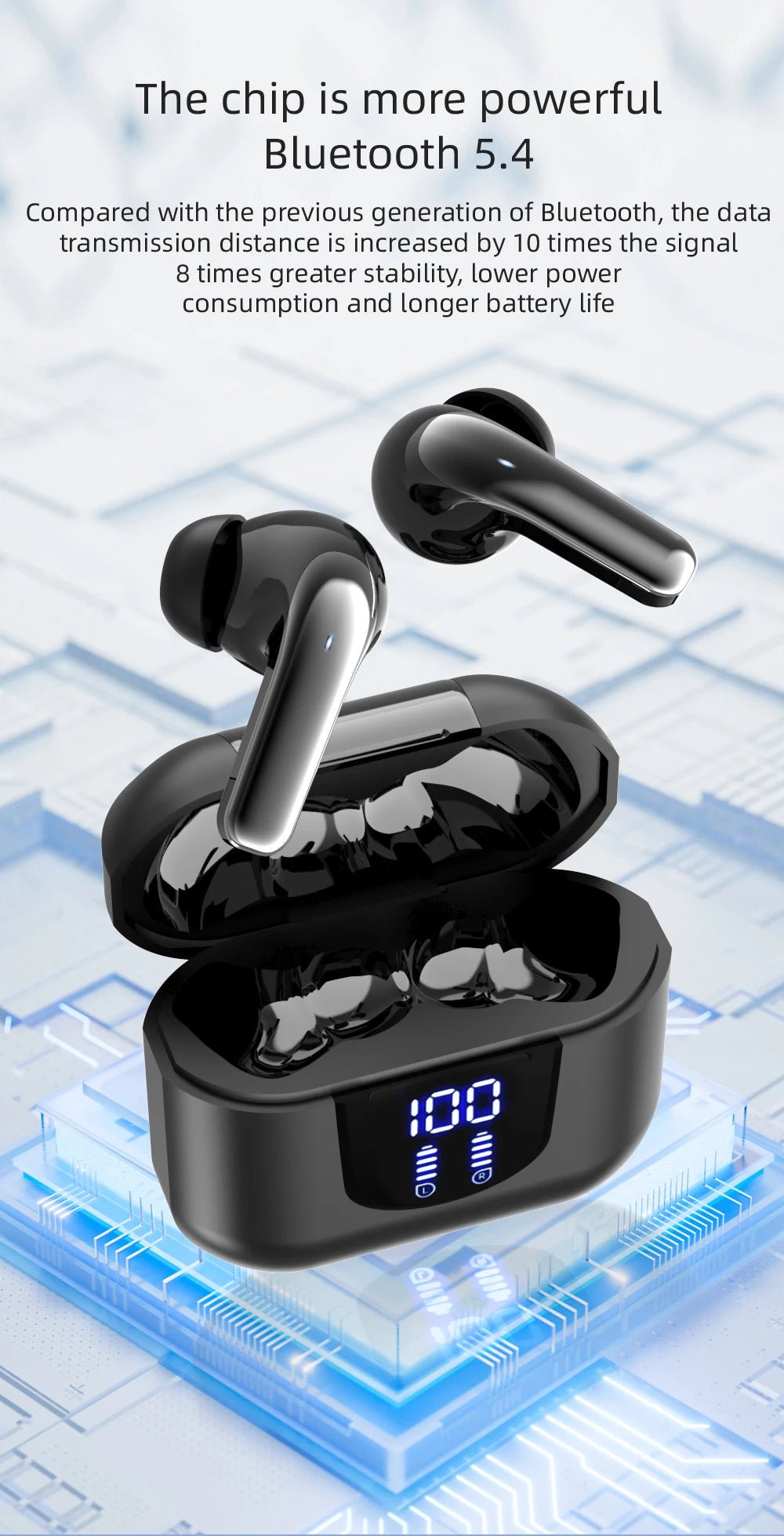 K06 TWS Wireless Bluetooth Headphones LED Power Display HiFi Audio Long Endurance In-Ear Sports Earbuds For Android IOS - Tara's Tiny Treasures