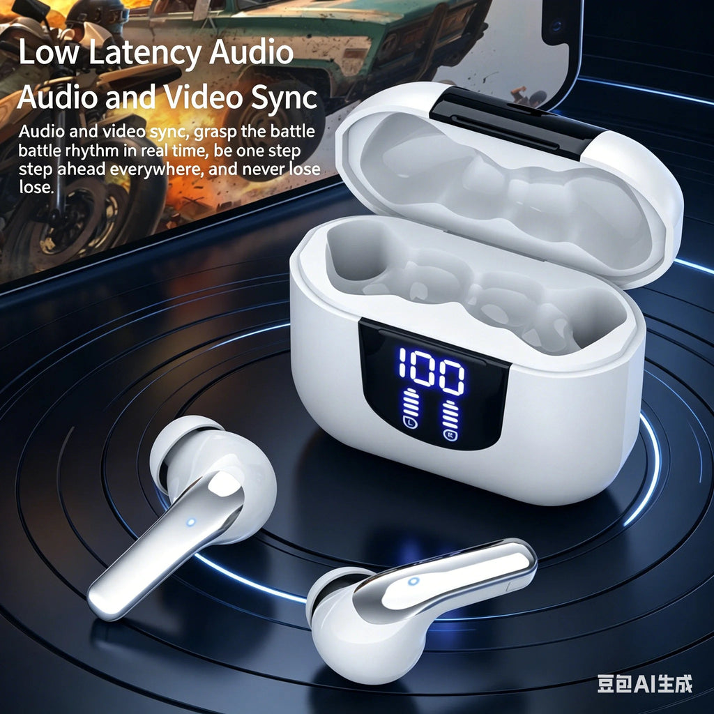 K06 TWS Wireless Bluetooth Headphones LED Power Display HiFi Audio Long Endurance In-Ear Sports Earbuds For Android IOS - Tara's Tiny Treasures