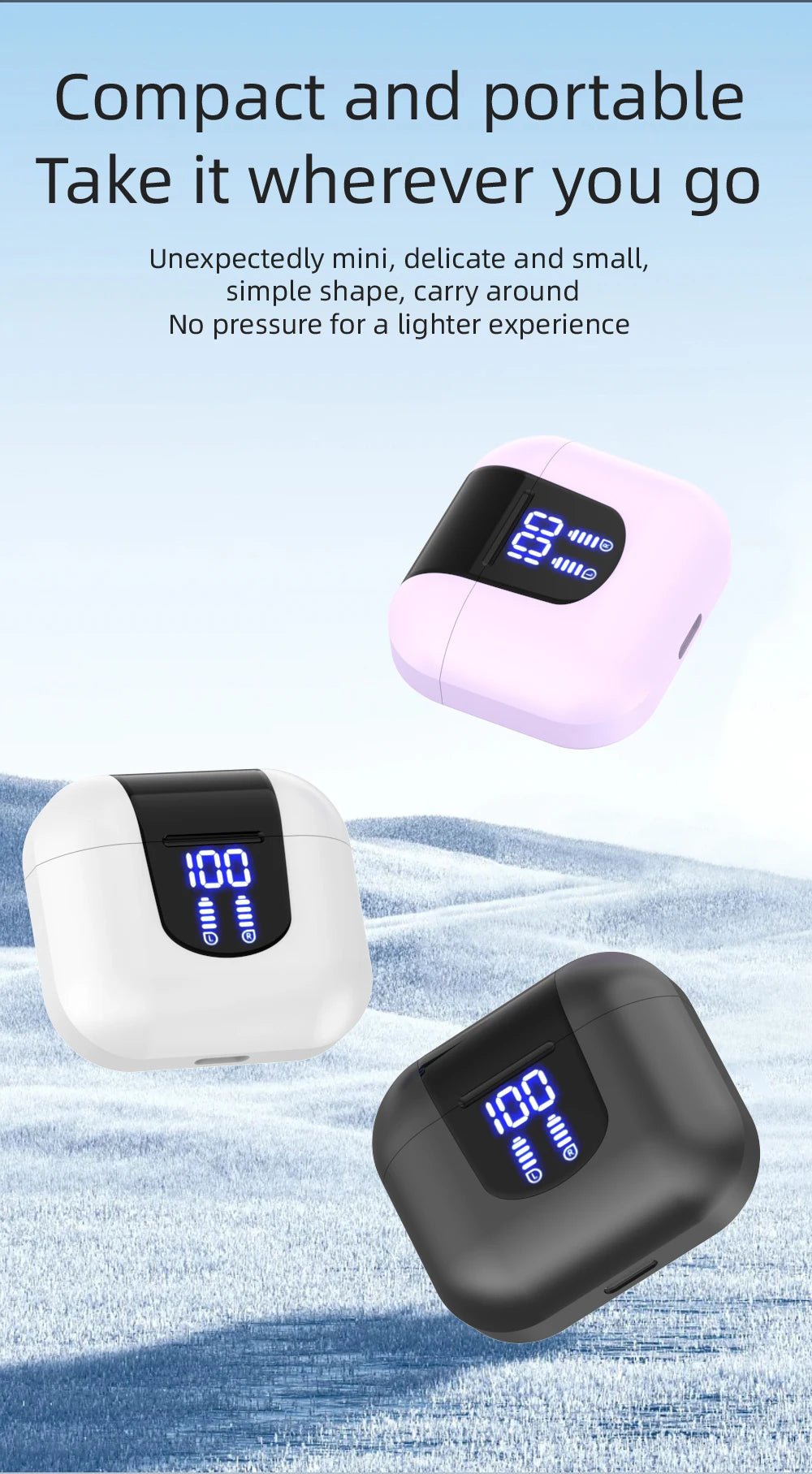 K06 TWS Wireless Bluetooth Headphones LED Power Display HiFi Audio Long Endurance In-Ear Sports Earbuds For Android IOS - Tara's Tiny Treasures