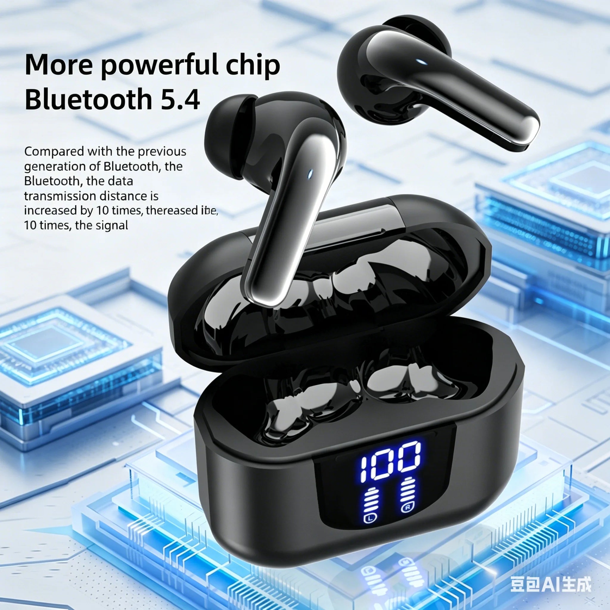 K06 TWS Wireless Bluetooth Headphones LED Power Display HiFi Audio Long Endurance In-Ear Sports Earbuds For Android IOS - Tara's Tiny Treasures