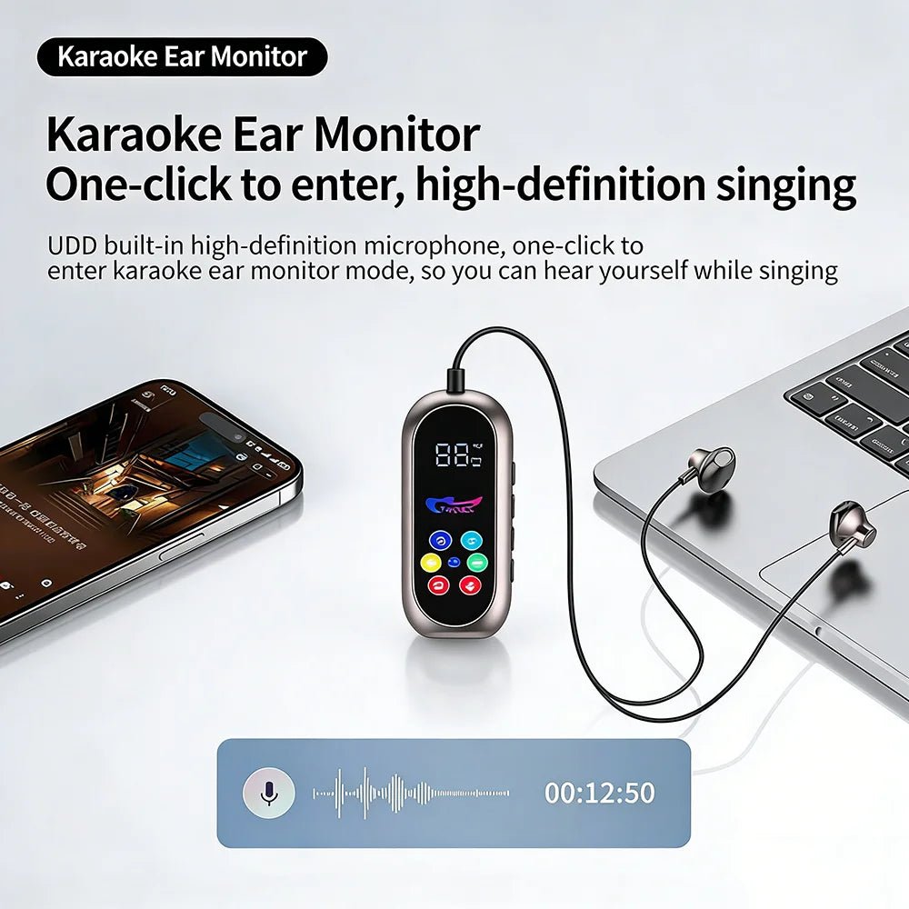 KEBIDUMEI Clip-on Earphones Bluetooth 5.4 Headphones Gaming Headsets TWS Wireless Earbuds Support TF Card K Song Monitor Mode - Tara's Tiny Treasures