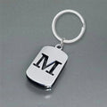 Key Chains Ring Party Jewelry Gift Cool A-Z Letters Keychain Men Wallet Charms 26 Initials Alphabet PendantStainless Steel - Tara's Tiny Treasures