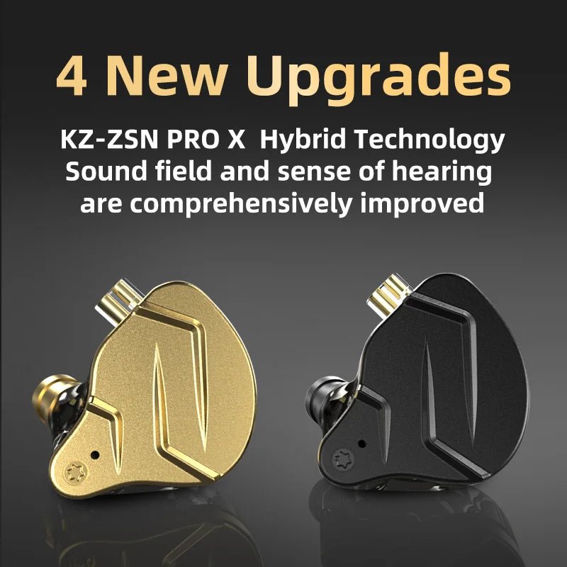 KZ ZSN Pro X 1DD 1BA Metal HIFI In Ear Earphone Bass Earbuds Hybrid Driver Sport Headset Very Low Voice For ZSX ZAX ASX EDX Z1 - Tara's Tiny Treasures