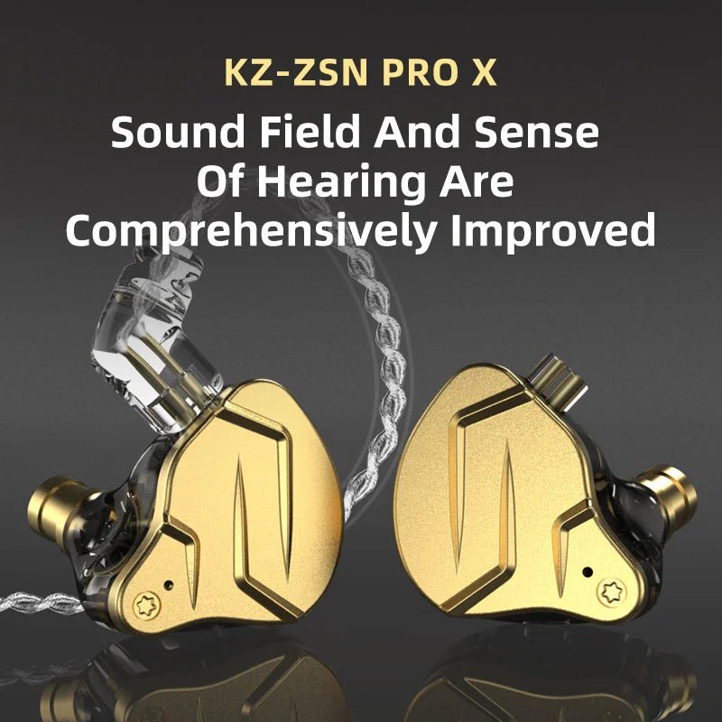 KZ ZSN Pro X 1DD 1BA Metal HIFI In Ear Earphone Bass Earbuds Hybrid Driver Sport Headset Very Low Voice For ZSX ZAX ASX EDX Z1 - Tara's Tiny Treasures