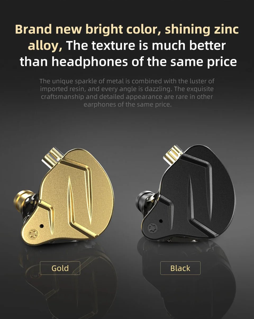 KZ ZSN Pro X 1DD 1BA Metal HIFI In Ear Earphone Bass Earbuds Hybrid Driver Sport Headset Very Low Voice For ZSX ZAX ASX EDX Z1 - Tara's Tiny Treasures