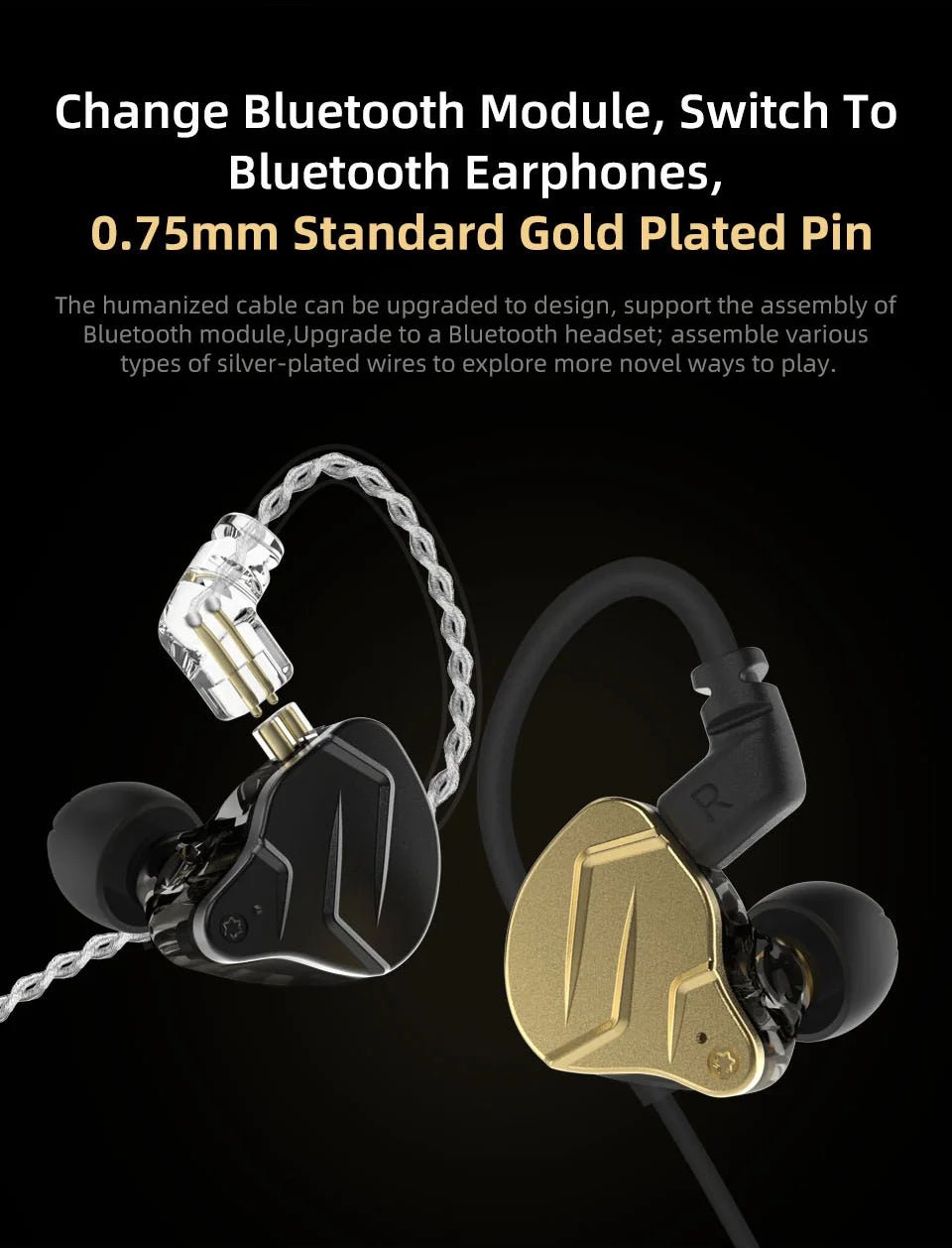 KZ ZSN Pro X 1DD 1BA Metal HIFI In Ear Earphone Bass Earbuds Hybrid Driver Sport Headset Very Low Voice For ZSX ZAX ASX EDX Z1 - Tara's Tiny Treasures