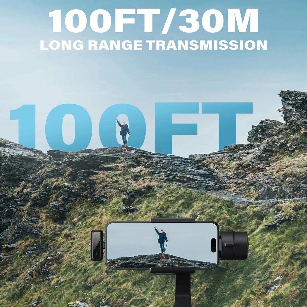 Lavalier Wireless Microphone 80mAh Rechargeable Battery Clip-On Podcast Mic for Streaming Vlogging Voice Recording Plug & Play - Tara's Tiny Treasures