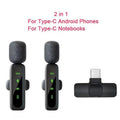 Lavalier Wireless Microphone 80mAh Rechargeable Battery Clip-On Podcast Mic for Streaming Vlogging Voice Recording Plug & Play - Tara's Tiny Treasures