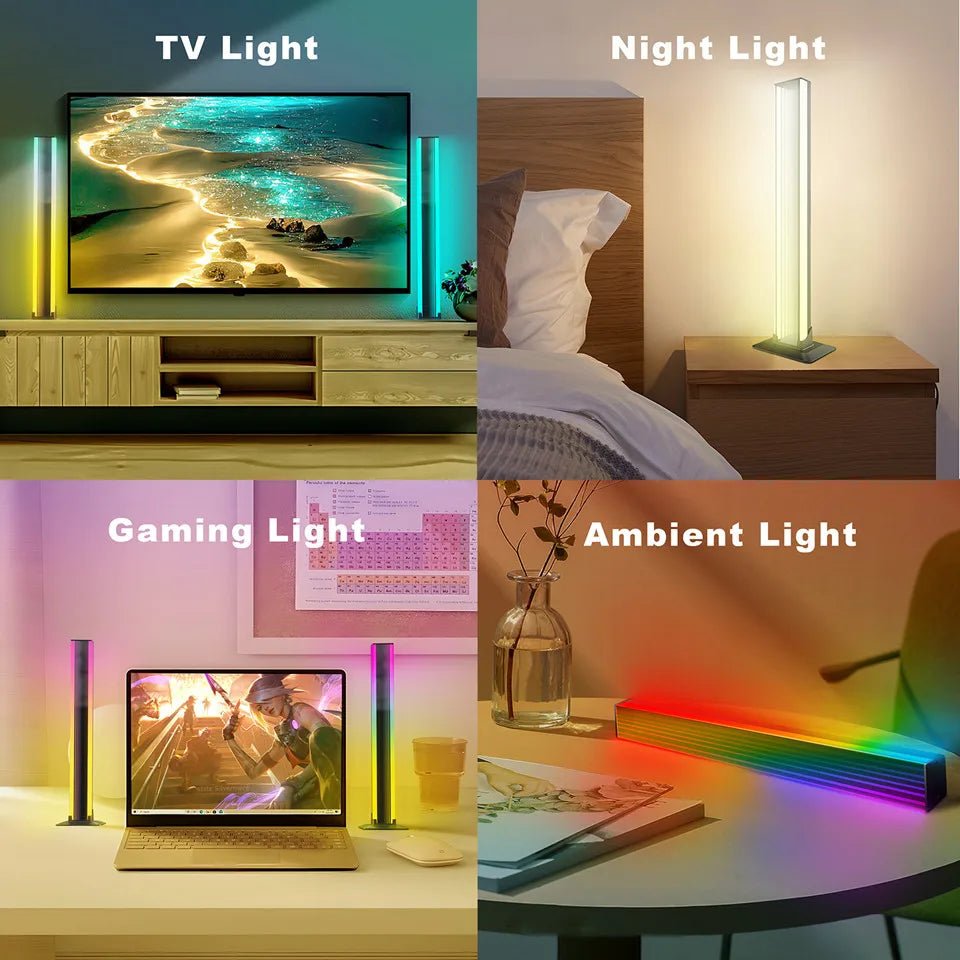 LED Ambient Light 2-Pack RGB Abyss Mirror Table Lamp Bluetooth Night Light USB Desk Mood Light for TV PC Gaming Room Decor - Tara's Tiny Treasures