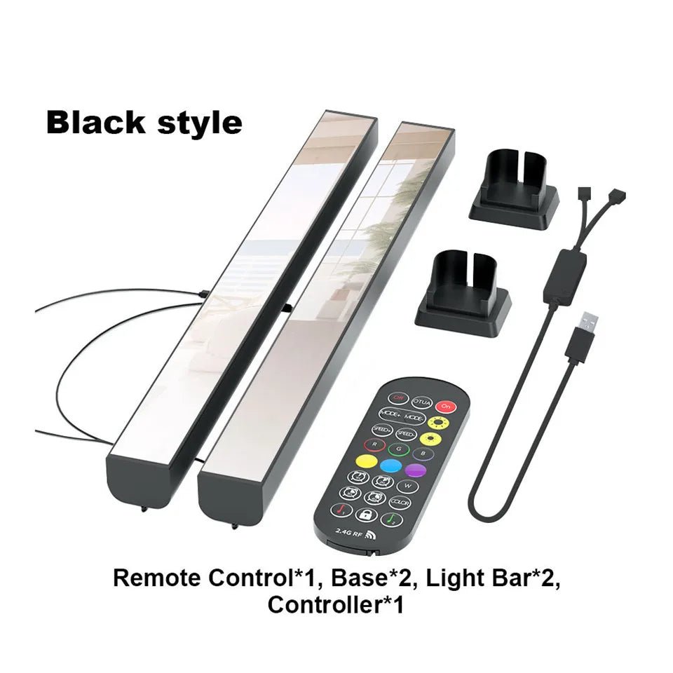 LED Ambient Light 2-Pack RGB Abyss Mirror Table Lamp Bluetooth Night Light USB Desk Mood Light for TV PC Gaming Room Decor - Tara's Tiny Treasures