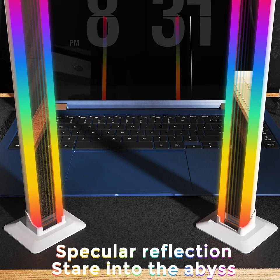 LED Ambient Light 2-Pack RGB Abyss Mirror Table Lamp Bluetooth Night Light USB Desk Mood Light for TV PC Gaming Room Decor - Tara's Tiny Treasures