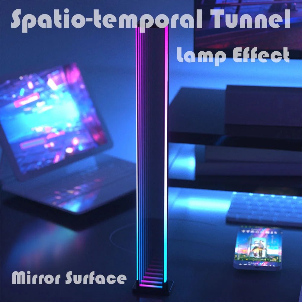 LED Ambient Light 2-Pack RGB Abyss Mirror Table Lamp Bluetooth Night Light USB Desk Mood Light for TV PC Gaming Room Decor - Tara's Tiny Treasures