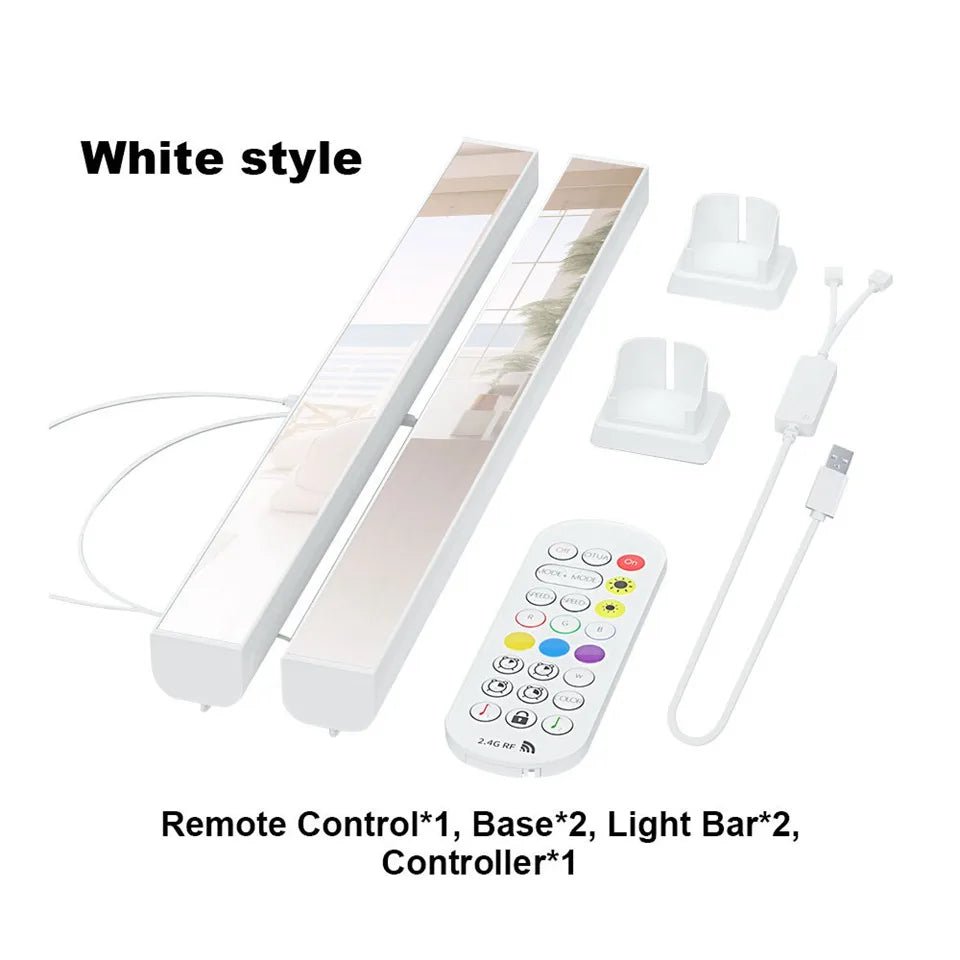 LED Ambient Light 2-Pack RGB Abyss Mirror Table Lamp Bluetooth Night Light USB Desk Mood Light for TV PC Gaming Room Decor - Tara's Tiny Treasures
