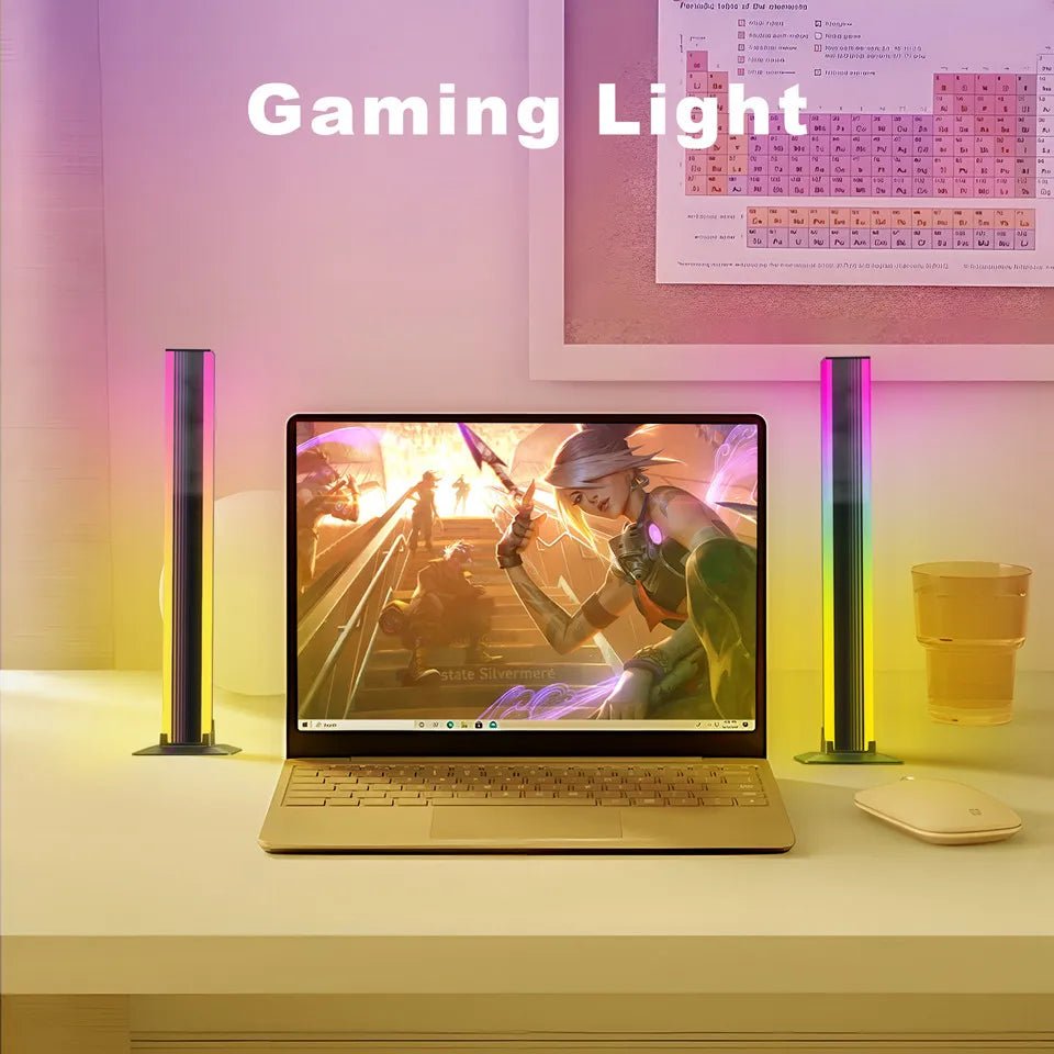 LED Ambient Light 2-Pack RGB Abyss Mirror Table Lamp Bluetooth Night Light USB Desk Mood Light for TV PC Gaming Room Decor - Tara's Tiny Treasures