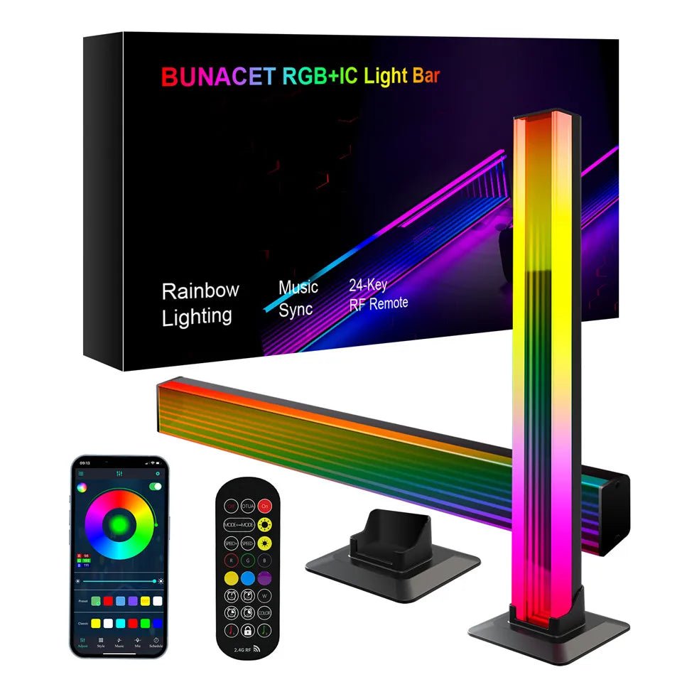 LED Ambient Light 2-Pack RGB Abyss Mirror Table Lamp Bluetooth Night Light USB Desk Mood Light for TV PC Gaming Room Decor - Tara's Tiny Treasures