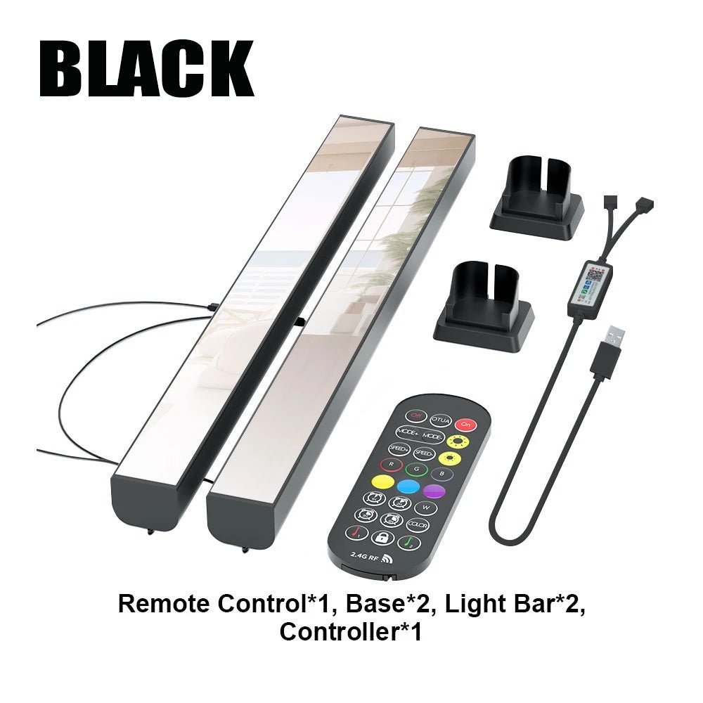 LED Ambient Light 2-Pack RGB Abyss Mirror Table Lamp Bluetooth Night Light USB Desk Mood Light for TV PC Gaming Room Decor - Tara's Tiny Treasures