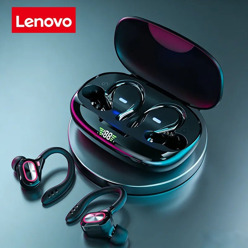 Lenovo Open-back Wireless Bluetooth Headphones, Noise-canceling and Waterproof Sports Headphones, Compatible with Xiaomi iPhone - Tara's Tiny Treasures