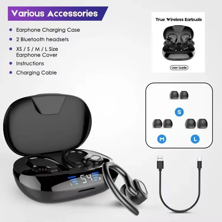 Lenovo Open-back Wireless Bluetooth Headphones, Noise-canceling and Waterproof Sports Headphones, Compatible with Xiaomi iPhone - Tara's Tiny Treasures