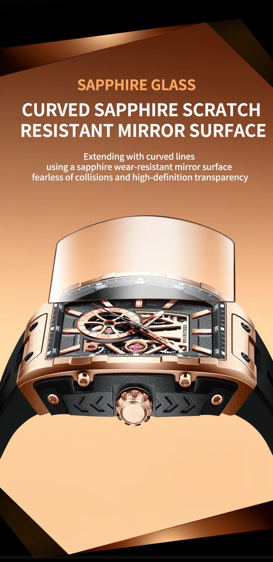 LIGE 8250 Movement Watch Men Mechanical Watches Luxury 316L Stainless Steel Sapphire Mirror Waterproof Automatic Watch for Men - Tara's Tiny Treasures