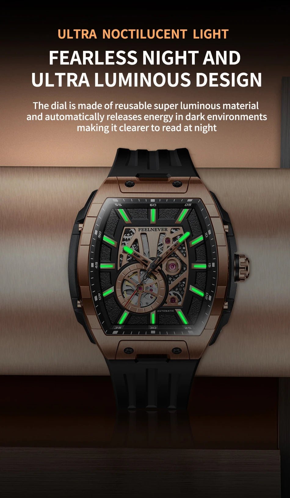 LIGE 8250 Movement Watch Men Mechanical Watches Luxury 316L Stainless Steel Sapphire Mirror Waterproof Automatic Watch for Men - Tara's Tiny Treasures