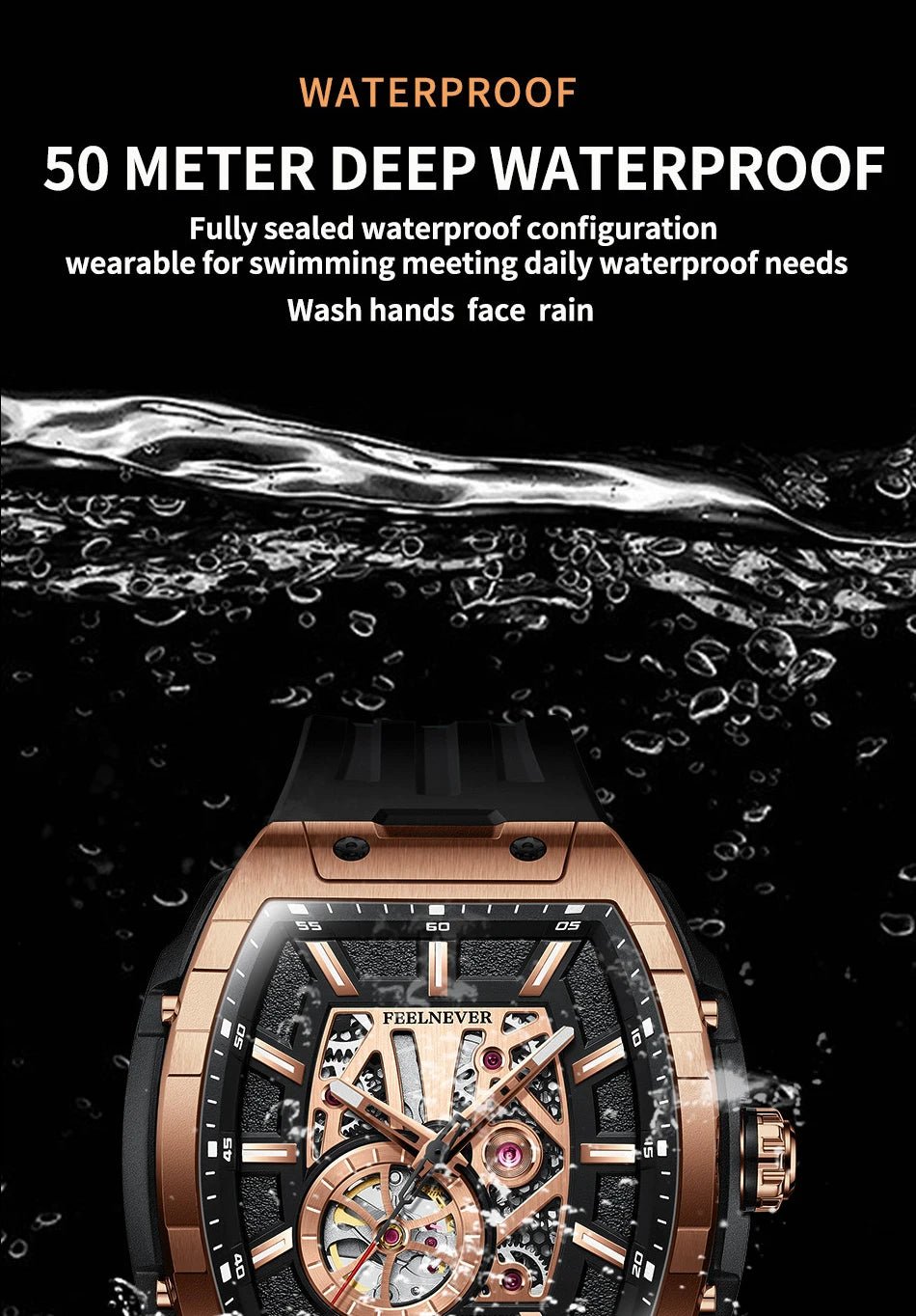 LIGE 8250 Movement Watch Men Mechanical Watches Luxury 316L Stainless Steel Sapphire Mirror Waterproof Automatic Watch for Men - Tara's Tiny Treasures