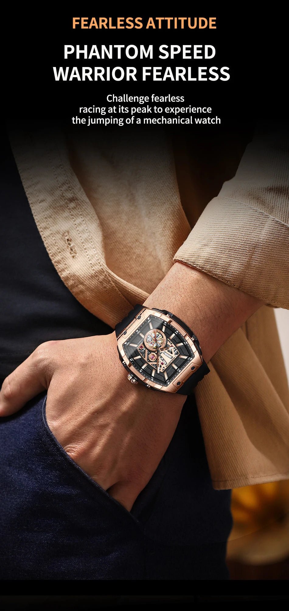 LIGE 8250 Movement Watch Men Mechanical Watches Luxury 316L Stainless Steel Sapphire Mirror Waterproof Automatic Watch for Men - Tara's Tiny Treasures