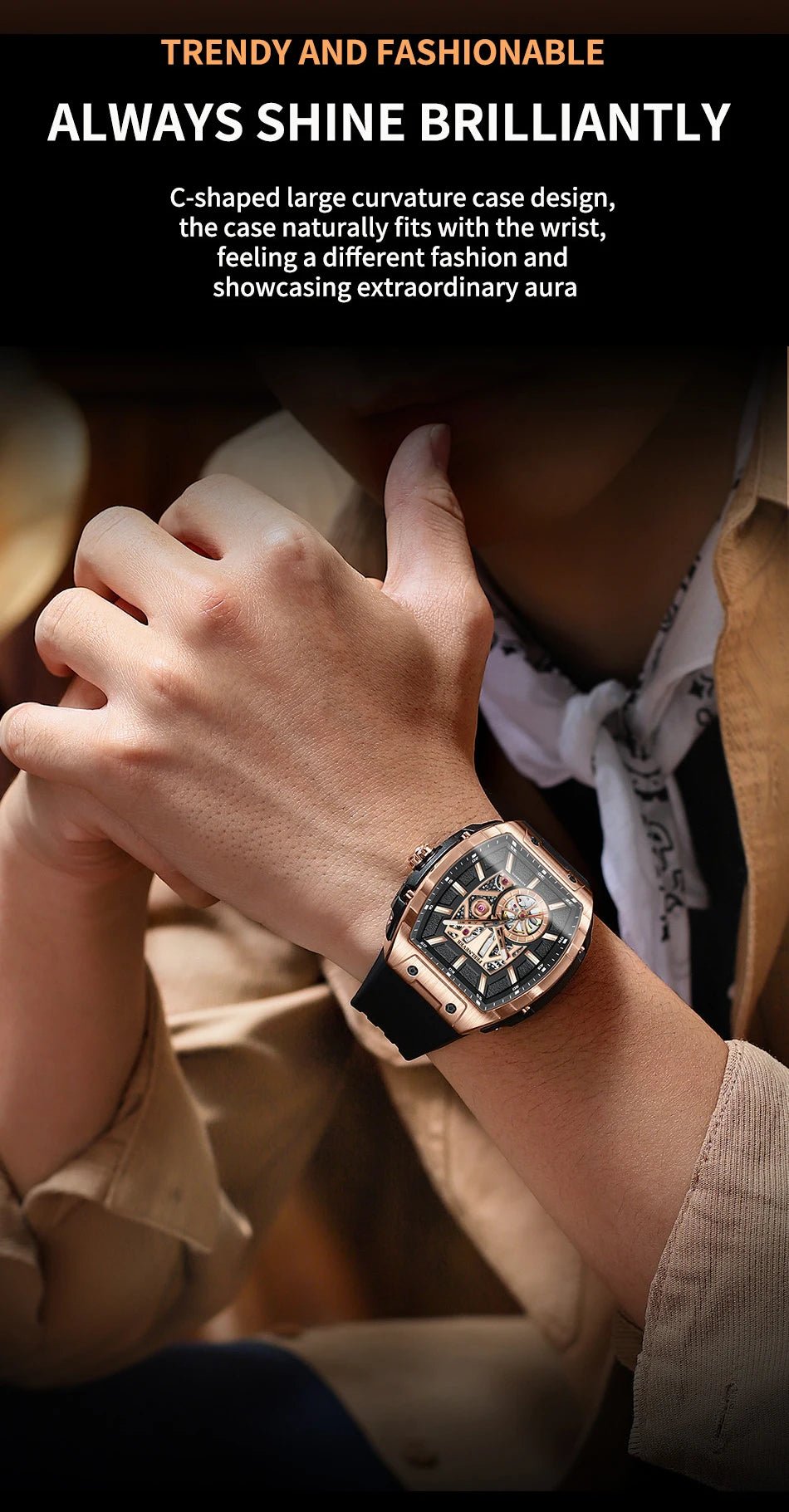 LIGE 8250 Movement Watch Men Mechanical Watches Luxury 316L Stainless Steel Sapphire Mirror Waterproof Automatic Watch for Men - Tara's Tiny Treasures
