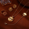 Luxury 4Pcs Cross CZ Jewelry Set - 18K Gold Plated Necklace Bracelet Ring Earrings for Women Wedding & Daily Wear - Tara's Tiny Treasures