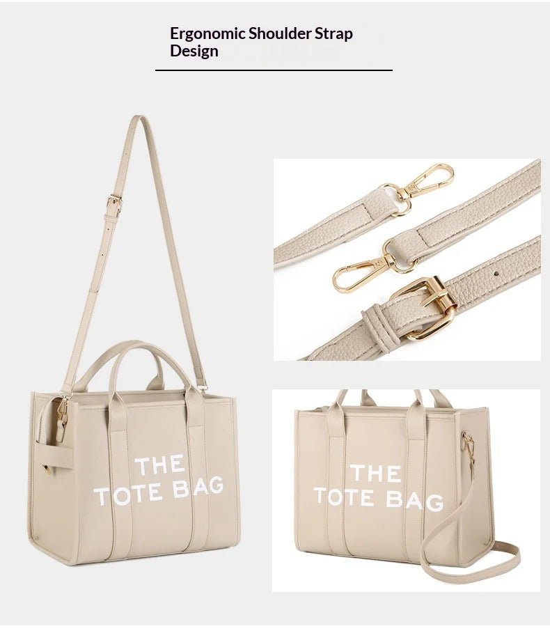 Luxury Designer Bag Tote Women Handbags Letter Shoulder Bags Brands Soft PU Shopper Purses Crossbody Bags for Women Clutch - Tara's Tiny Treasures