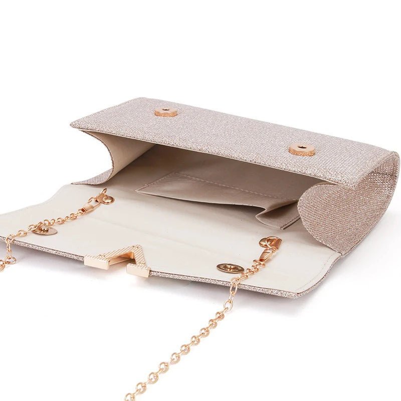 Luxury Designer Evening Bags for Women Glitter Handbag Elegant Dance Purses with Chain Strap Women's Handbags Sequin Clutch Bags - Tara's Tiny Treasures