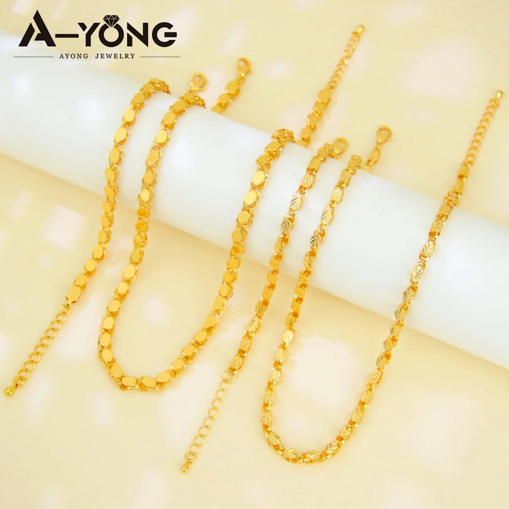 Luxury Dubai Gold Wedding Jewelry Set 21k Gold Plated Italian Fashion Necklace Bracelet Moroccan Women Vintage Marry Jewelrys - Tara's Tiny Treasures